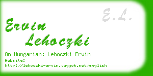 ervin lehoczki business card